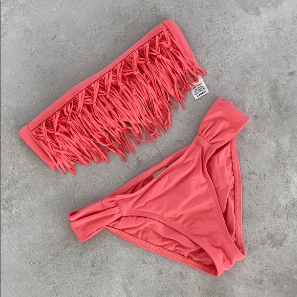 L*SPACE STRAPLESS PINK BIKINI - Picture 6 of 11